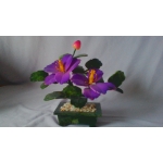 Подарочный цветок из камня (двойной, фиолетовый)
